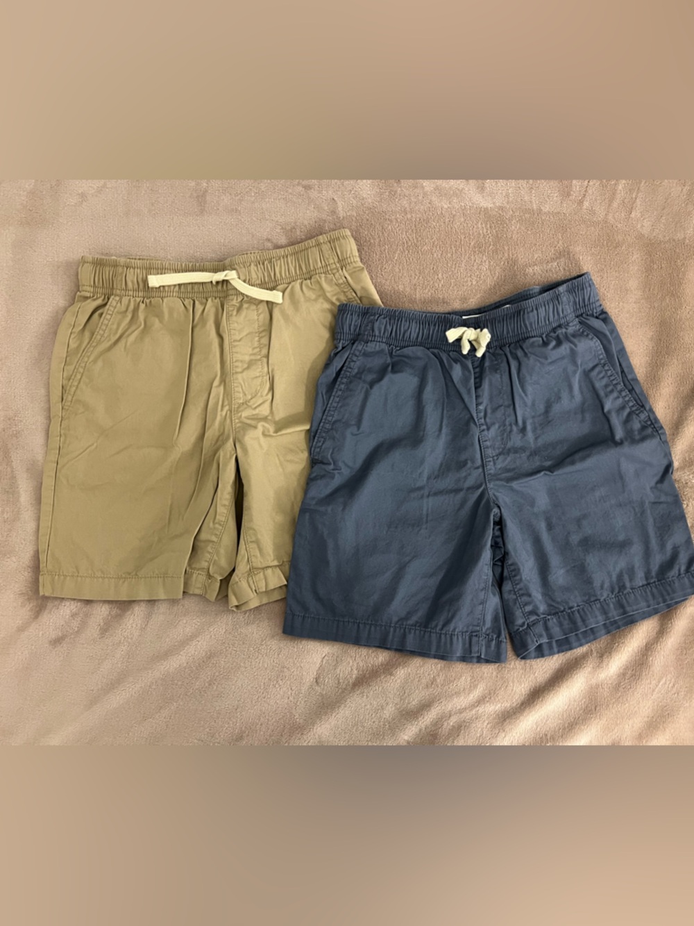 Old Navy Boys Khaki and Navy Elastic-Waist Skorts